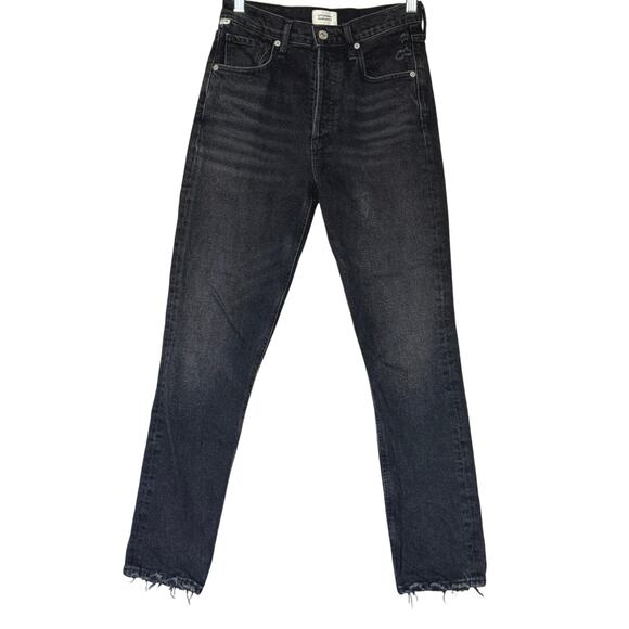 Citizens of Humanity Jolene High Rise Jeans in Stormy Black Size 25 - Picture 2 of 15
